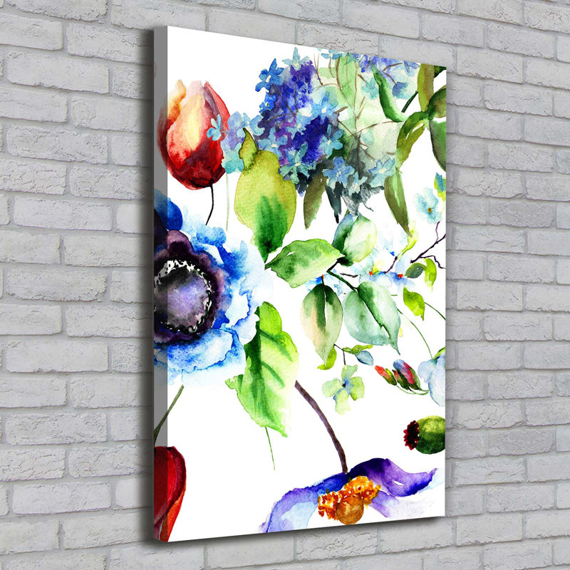 Field Flowers - Wrapped Canvas Print