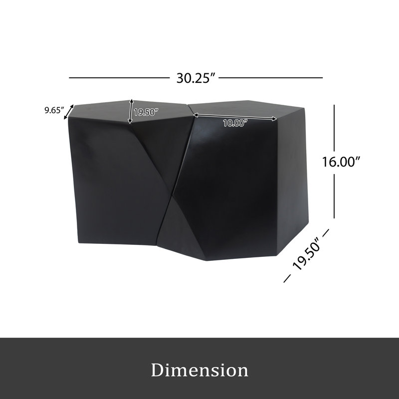 ENSEMBLE DE TABLE À CAFÉ MODERNE MGO, Noir