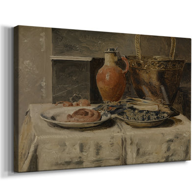 Nature morte avec un pot en cuivre - Henri de Braekeleer - Toile tendue avec châssis-c. Fin du 19e siècle