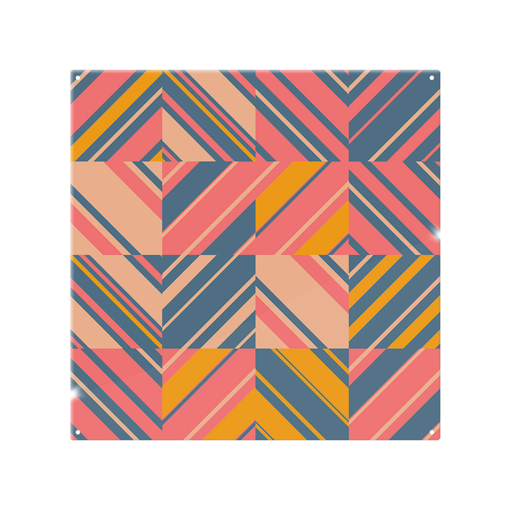 Striped Bright Geometric Pattern Splash Back