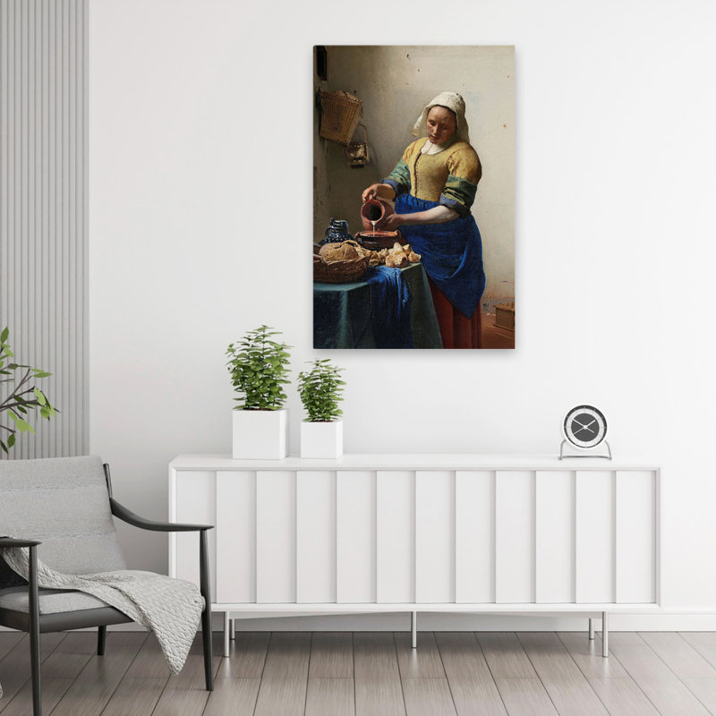 The Milkmaid, C. 1660 - musée figuratif, études, intérieurs, art, H 36 po x l 24 po