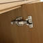 Meuble-lavabo autoportant de 60 po avec lavabo en résine, 4 portes à fermeture douce, chêne original, contreplaqué (KD-PACKING)