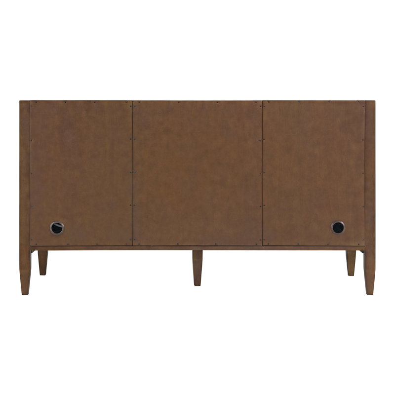 Myrrin 60'' W Double Vanity, Mid-Century Walnut, 8" Widespread, Tajnar Eclos