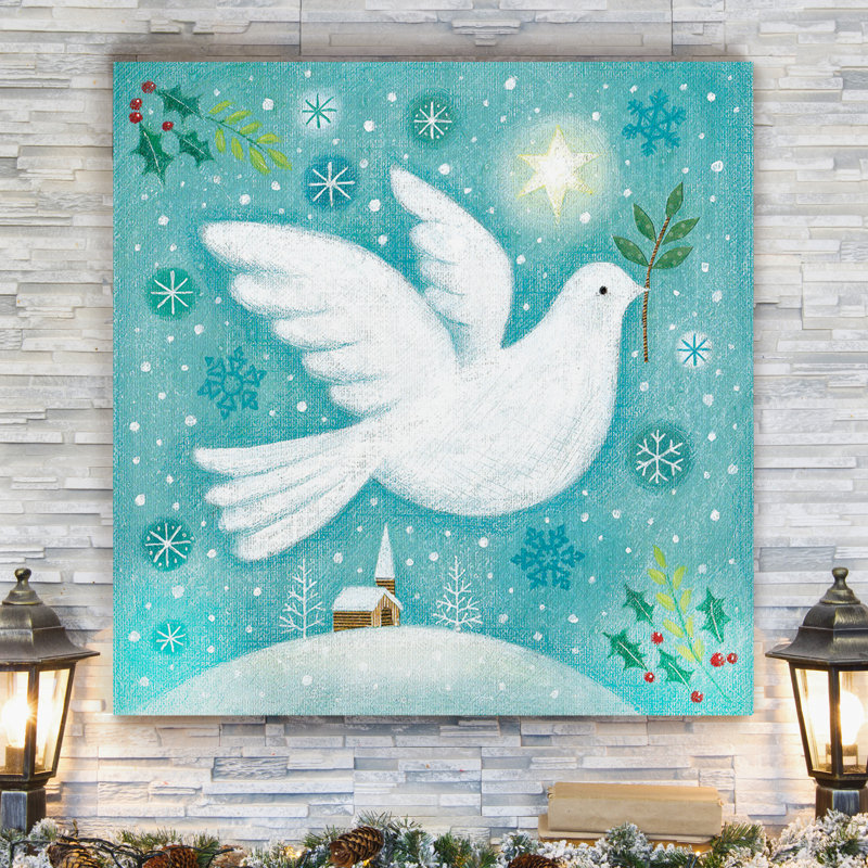 Peace on Earth - Reproduction sur toile tendue, H 10 po x l 10 po x P 1,5 po