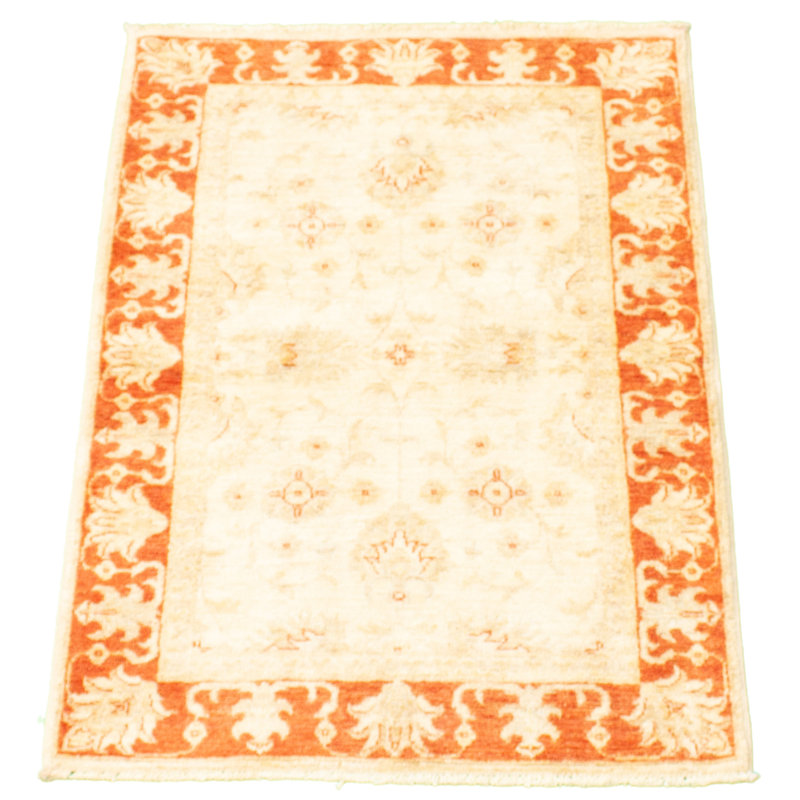 Tapis unique en laine noué à la main brun / rouge nouvel âge 2 pi 9 po x 4 pi 0 po Haileymarie