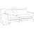 Corduroy Upholstered Square Arm Sofa With Wooden Legs-1015804378