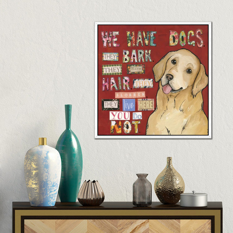 We Have Dogs by Jamie Morath - Gallery-Wrapped Canvas Giclée on Canvas, 45.72 cm H x 45.72 cm W, White Floater Framed