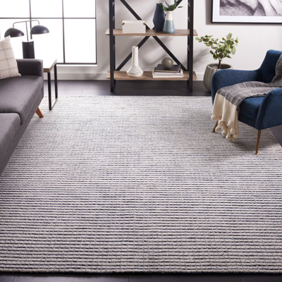 Abstract Hand Tufted Wool Striped Rug