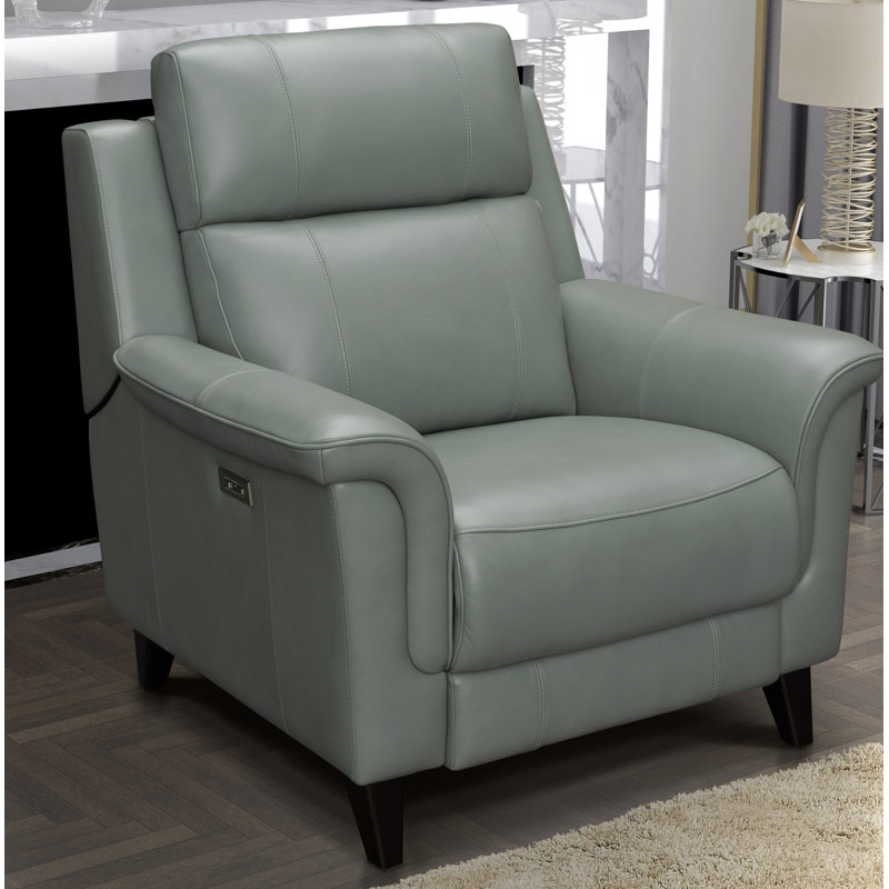 Fauteuil inclinable club Neabsco, Similicuir menthe Lorenzo