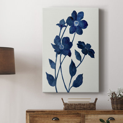 Toile tendue avec châssis Indigo Bloom II - prêt à accrocher