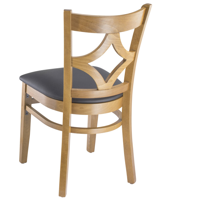 Stahr 18'' H Linen Upholstered Beech Side Chair, Cherry