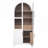 71" Tall Arched Farmhouse Kitchen Pantry Cabinet with Glass Door, Hidden Drawer & Adjustable Shelves-1628573744