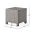 Table d'appoint - 18 "X 18" X 18 "table cube, PE noir et fer, assemblage pratique - Table d'appoint avec cadre en fer, 18" X 18 "X 18", aucun assemblage requis-189206039