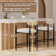 Upholstered 25.8" Counter Stool,  Modern Sleek Bar Chair (Set of 2)