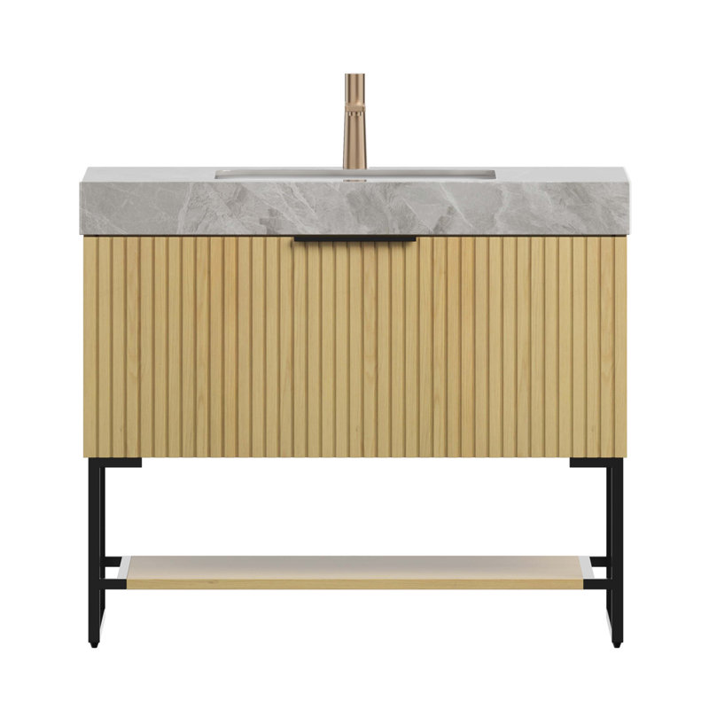 Meuble-lavabo 36 po avec lavabo, Naturel, 36"