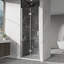 Porte de douche battante pliante sans cadre-127317707