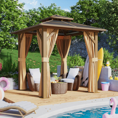8 Ft. W X 8 Ft. D Aluminum Patio Hardtop Gazebo