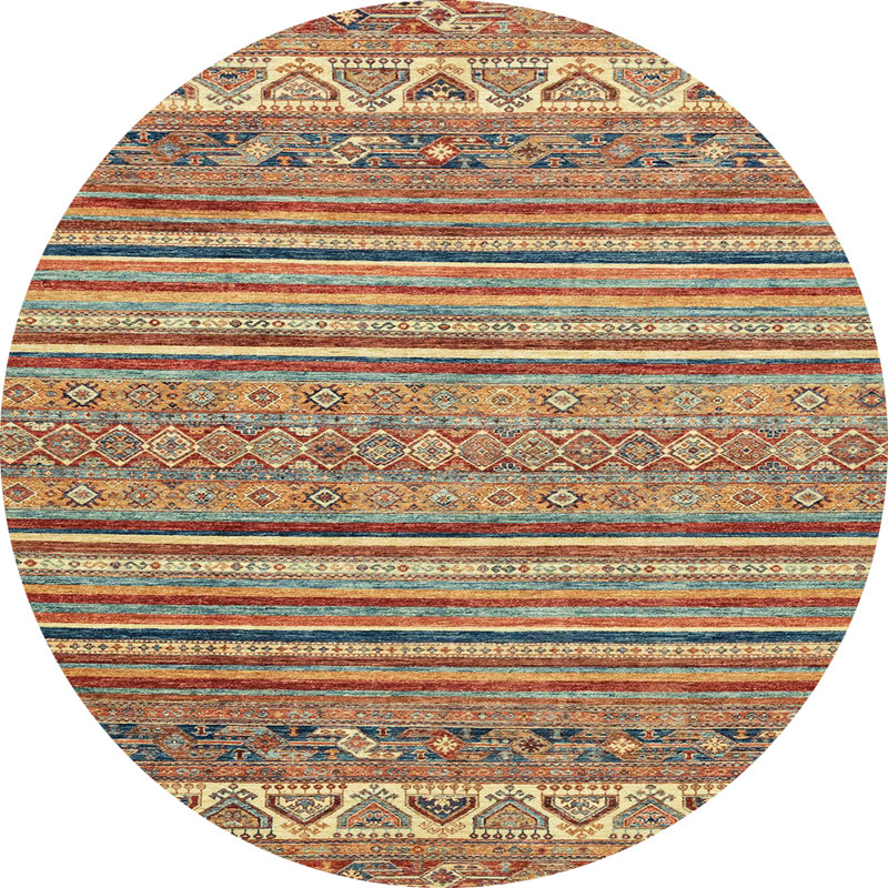 Abstract Indoor Rug, Round 7'