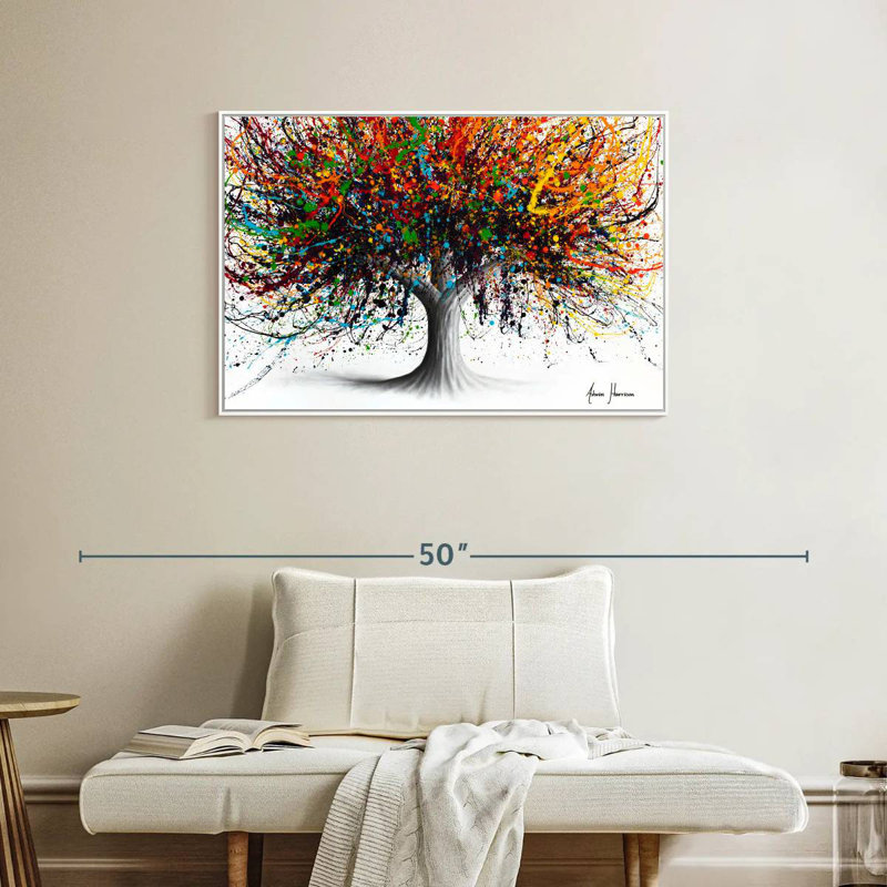Arbre Festival, Cadre flottant blanc, 37 po x 25 po
