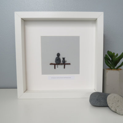 A House Is Not A Home Without A Cat - Single Picture Frame Print