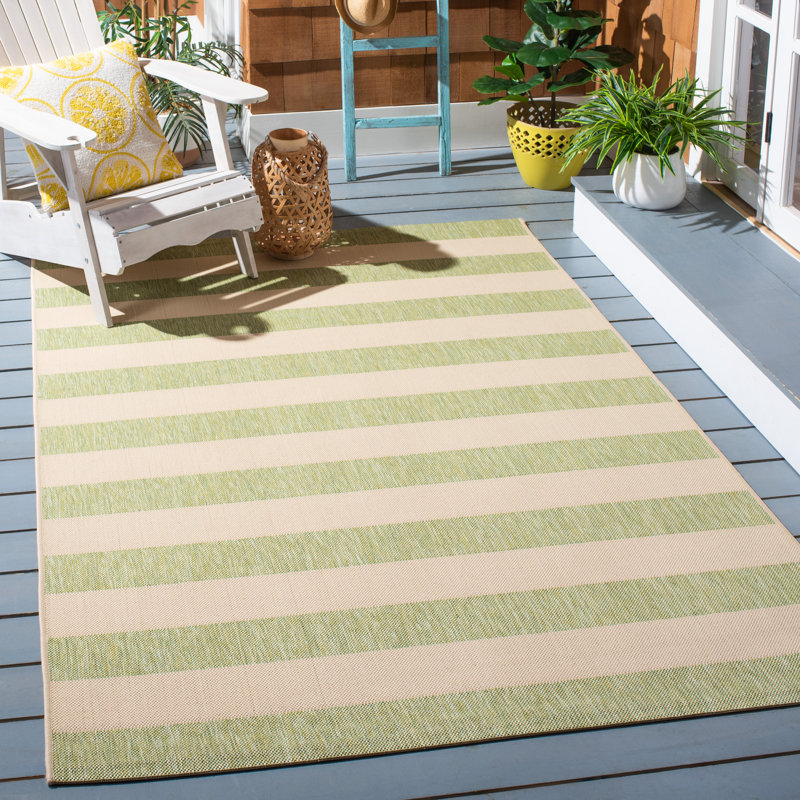 Tapis d'intérieur / extérieur à rayures Bridgeman Performance, Rectangle 9 pi x 12 pi