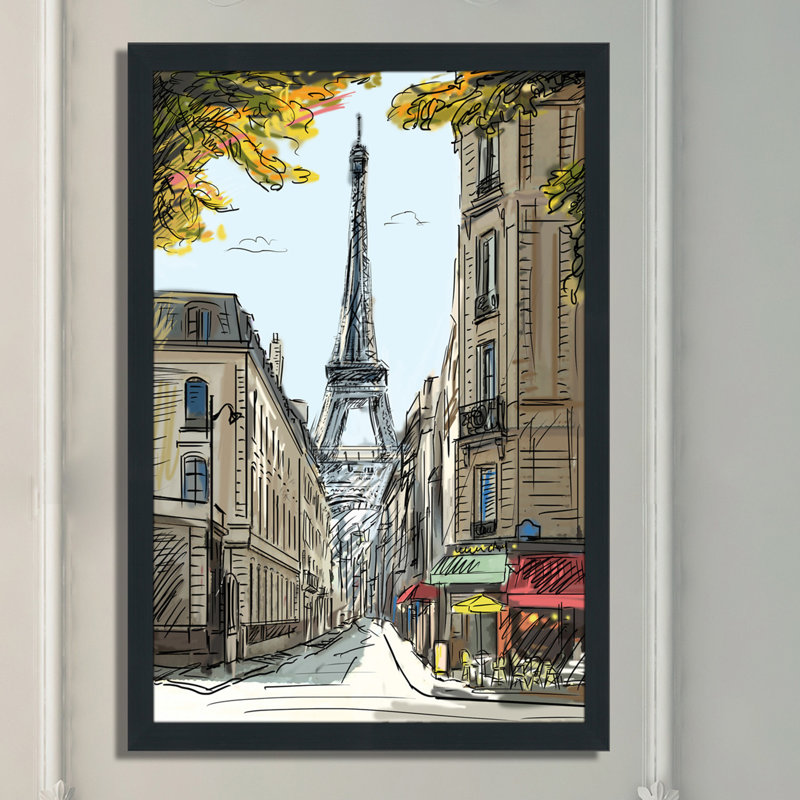 "Paris in the Evening", impression encadrée, H 39,5 po x l 27,5 po x P 0,75 po