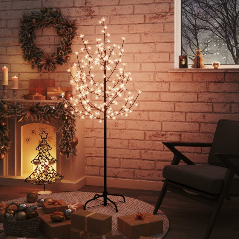 Lighted Artificial Christmas Tree, 150cm H x 43cm W x 43cm D