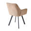 Nordic Style Swivel Dining Chairs With Arms, Fabric Upholstered Accent Chairs,Metal Legs, 360° Swivel Kitchen Chairs -482845254-482746599
