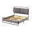 Upholstered Metal Canopy Bed-862300151-856990018