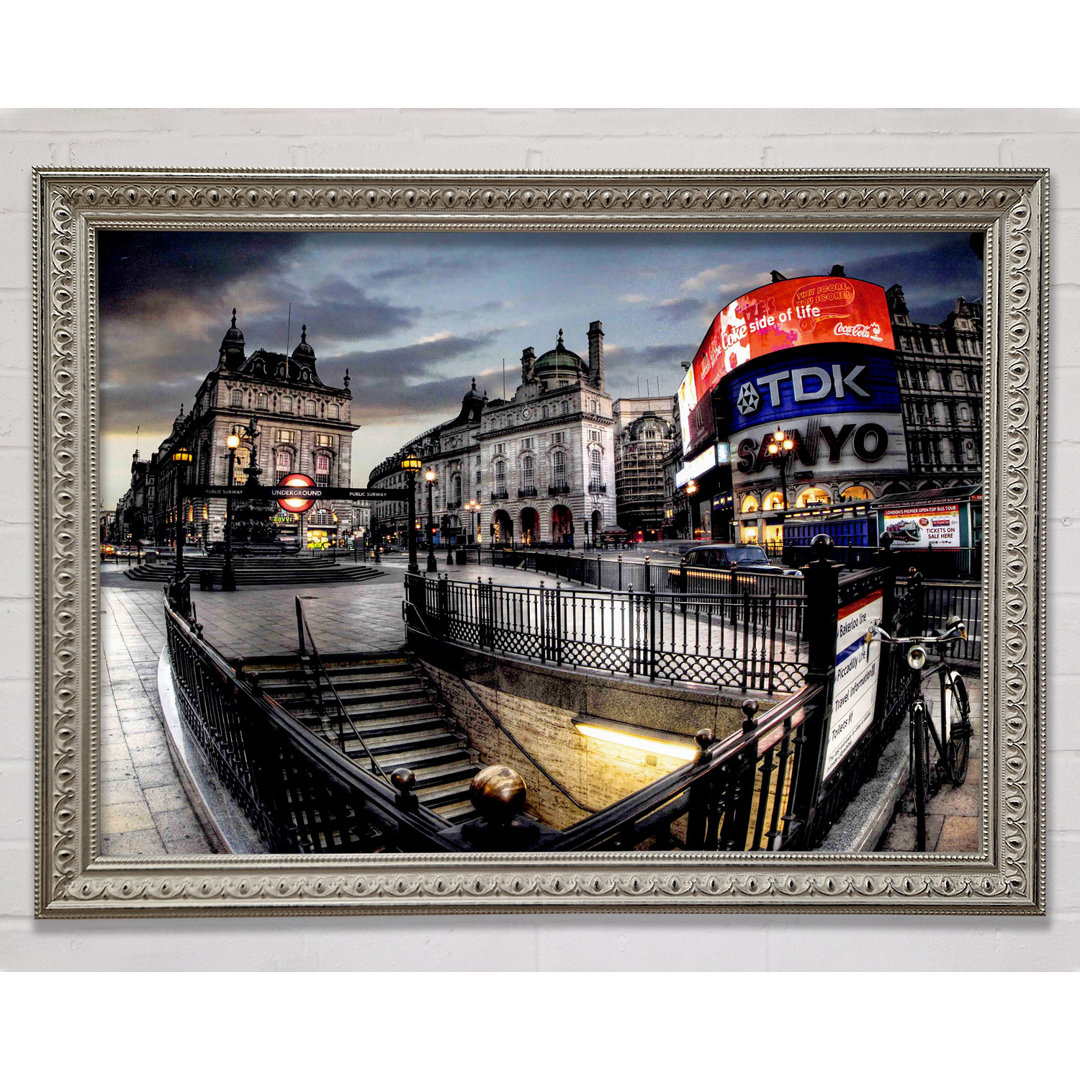 Piccadilly Circus London im Winter - Druck