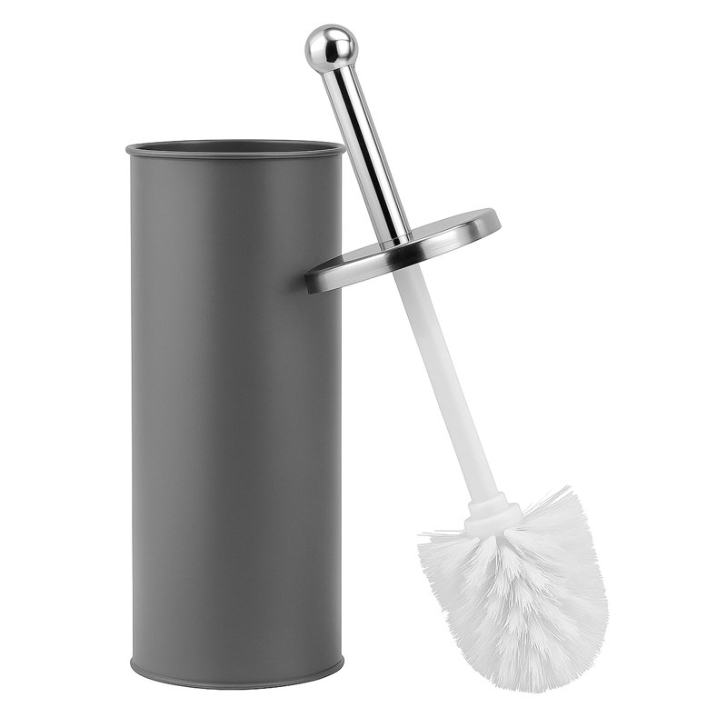 Fillingham Free-Standing Toilet Brush and Holder, Grey