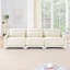 Canapé à trois places avec coussin lombaire, chenille, ergonomique, base en bois, éponge à haute résilience, accoudoirs élégants, installation facile, convient aux chambres à coucher, bureaux, hôtels, appartements