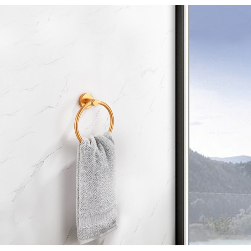 Thicken Space Aluminum 3 PCS Towel bar Set - 16-27 Inches Adjustable, Matte Finish for Bathroom, Gold