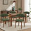 Chaise d'appoint rembourrée en bois massif