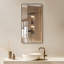 Miroir rectangulaire mural en aluminium l 24 po x H 45 po Mercer41 Elsiana-668343085