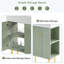 Meuble-lavabo 21,6 po, armoire combinée, meuble de rangement pour salle de bain, lavabo simple en céramique, rangement sur le côté droit-106463526