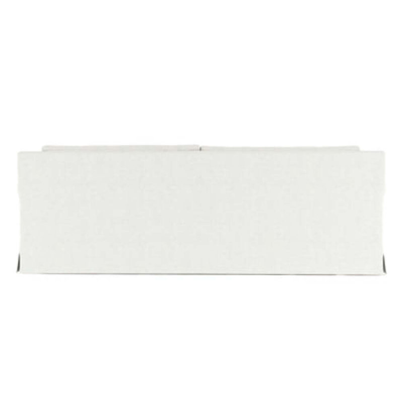 Canapé à accoudoirs arrondis Ludlow, H 34 po x l 84 po x P 42 po, Patiné, Velours moelleux blanc