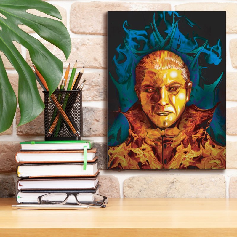 «Dracula-01» par Michael Stewart, art mural sur toile, H 16 po x l 12 po x P 0,75 po
