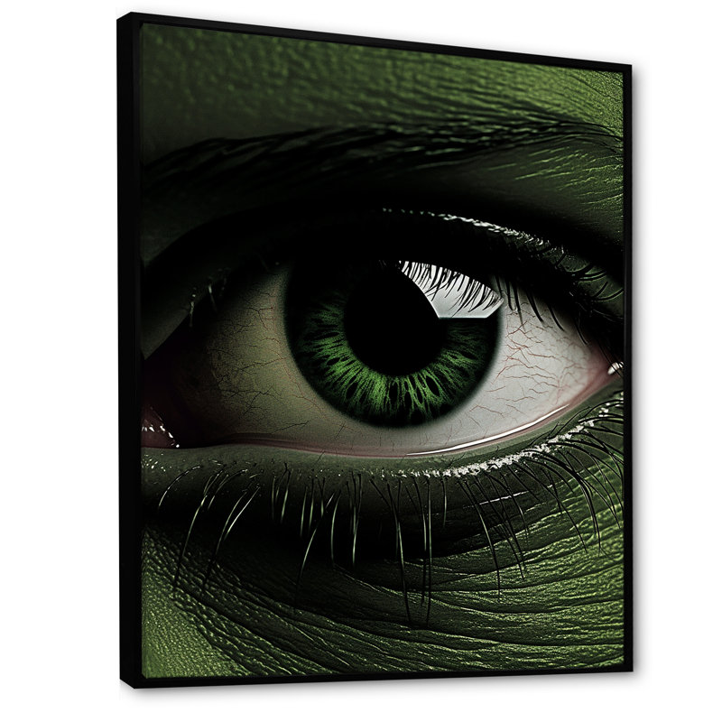 Emerald Eye Dream sur impression sur toile, H 32 po x l 24 po x P 1 po, Cadre flottant noir