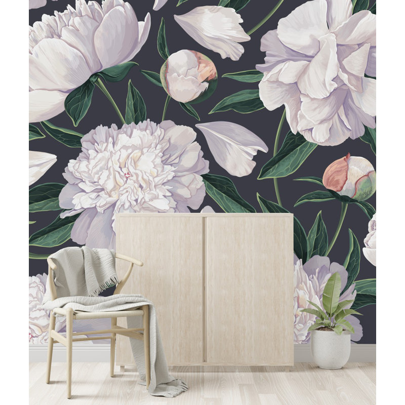 Peel & Stick Floral Wall Mural, 8.33" W x 8.33" L