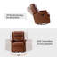 Fauteuil inclinable manuel en cuir véritable de 29,6 po Manning-506129069