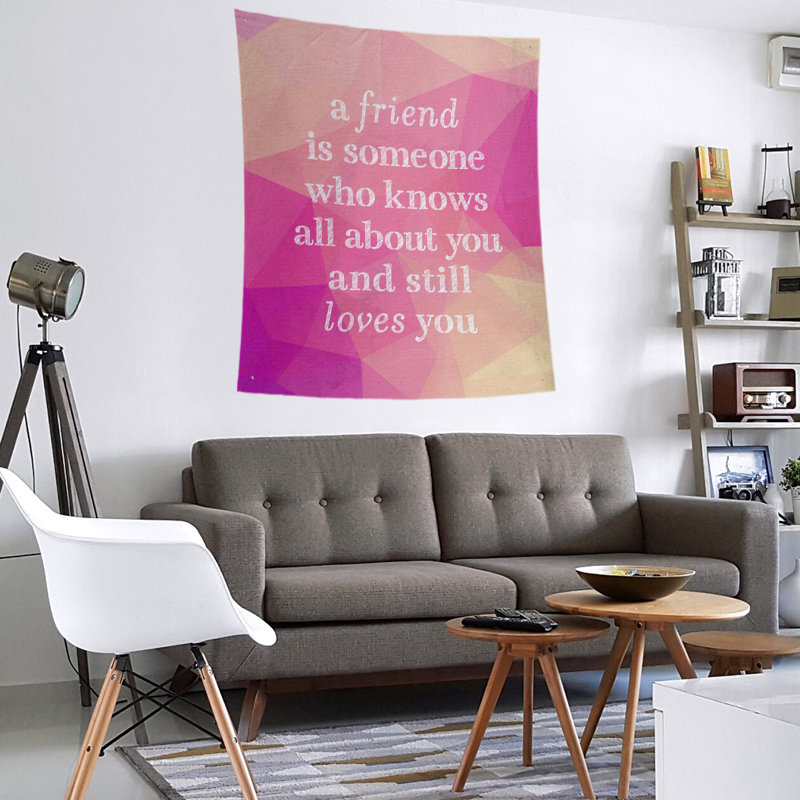 Tapisserie «Polyester», H 80 po x l 68 po, Diamant rose