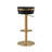 Swivel Upholstered Faux Leather Adjustable Height Counter Stool with Stainless Steel Frame-66939992