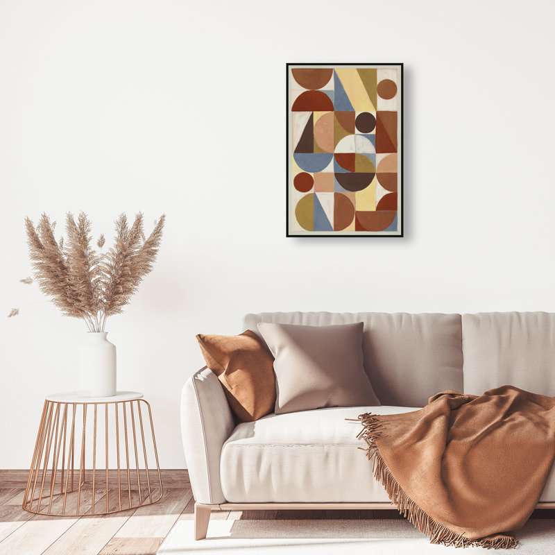 Tiles II Print by Oliver Gal, 31"H x 21"W, Black Floater Frame