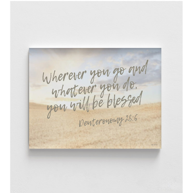 «Whereever you go» par Lori Deiter, affiche encadrée Denteronomie 28: 6, affiche d'idée de cadeau de pendaison de crémaillère