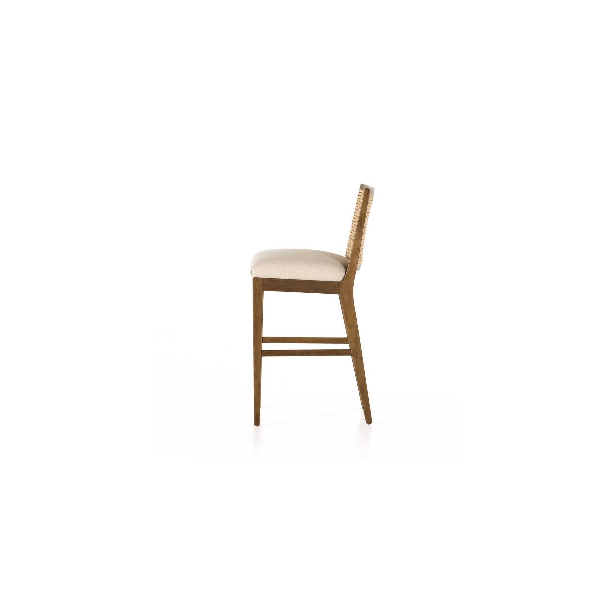 Sergi Cane Stool, Bar Stool (31" Seat Height), Savile Flax