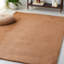 Tapis en fausse fourrure de lapin 500 brun-1984300378