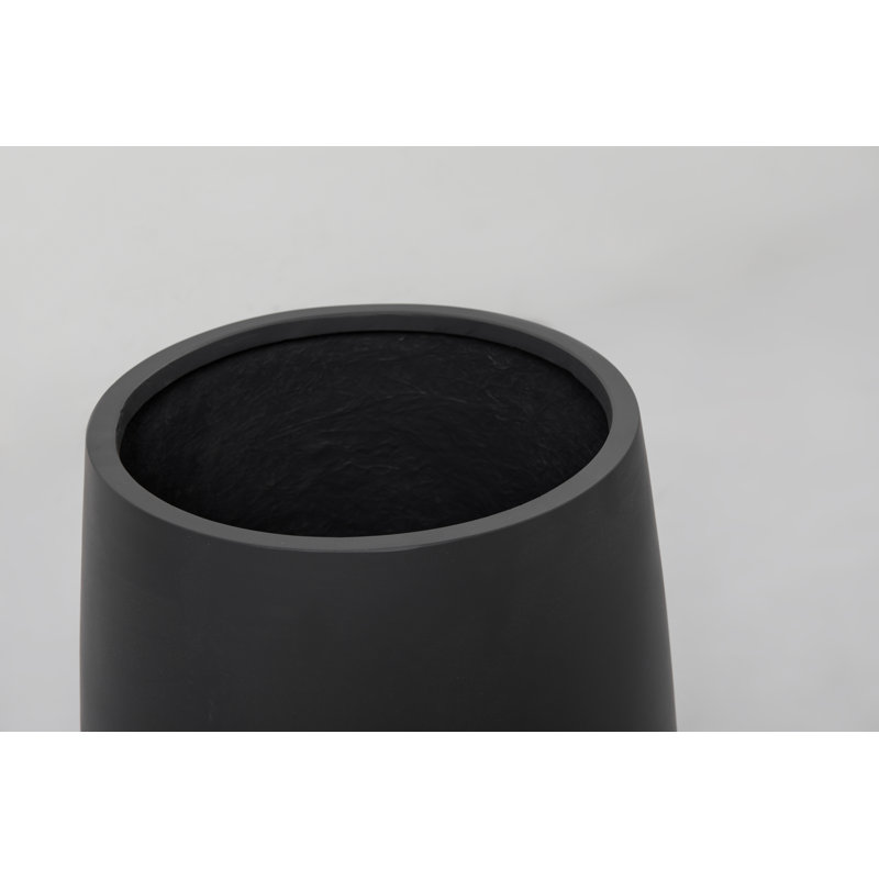 Fion Handmade Pot Planter, Charcoal, 21.75" H x 17.25" W x 17.25" D