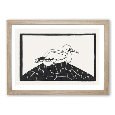Gannet Bird by Samuel De Mesquita - Framed Print