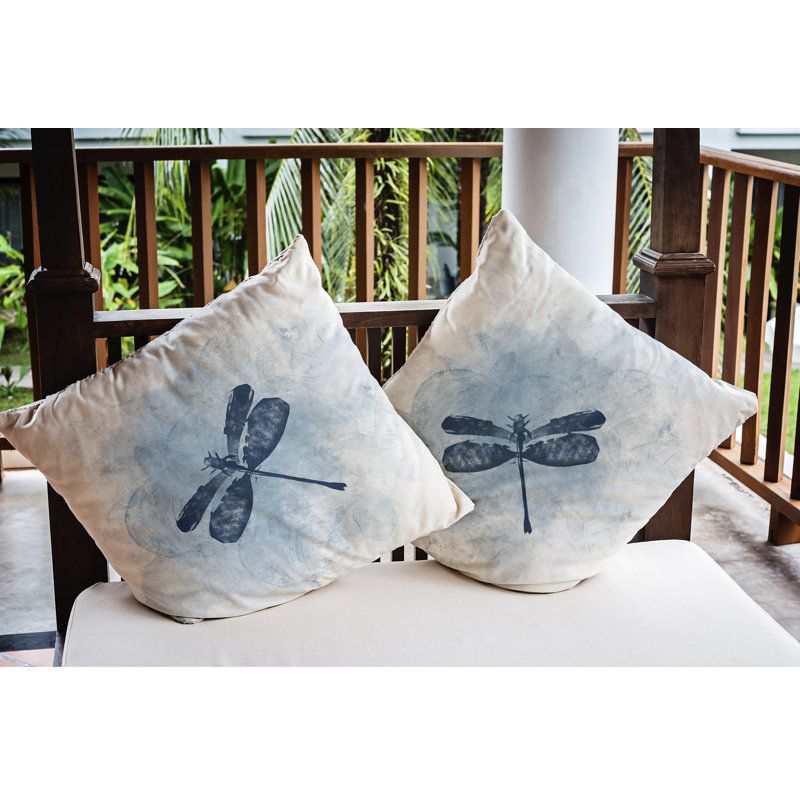 Housse et insert de coussin carré Intercoastal Waterway, H 18 po x l 18 po x P 2 po